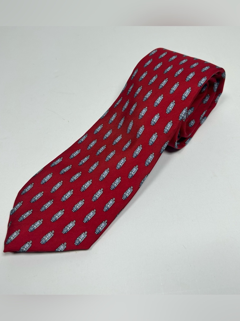 Vineyard Vines Custom Collection Saint Sebastian's Statue Red Silk School Tie